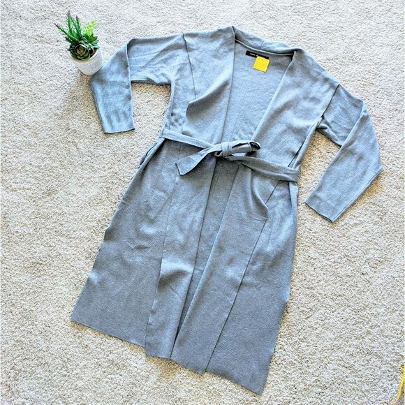 Harper Harlow Grey Coat Duster Cardigan NWT - Picture 13 of 14
